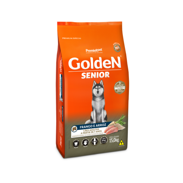 Ração Golden Fórmula Senior para Cães Adultos Frango e Arroz 15kg