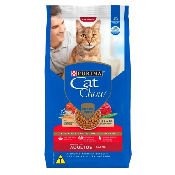 Ração Cat Chow para Gatos Adultos Sabor Carne (2)