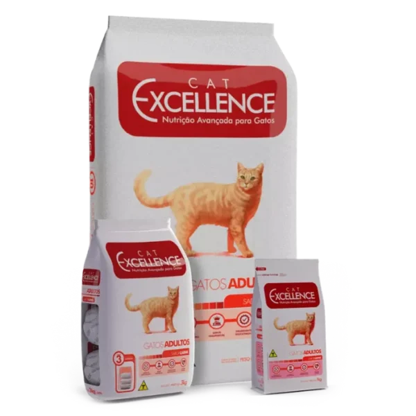 Ração Cat Excellence para Gatos Adultos Sabor Carne (1)