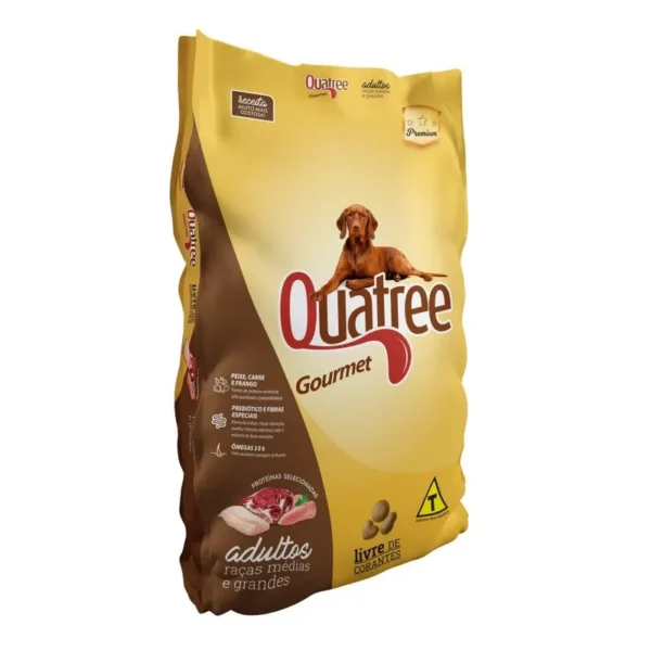 Quatree Gourmet Adultos Raças Média e Grande Sem Corantes